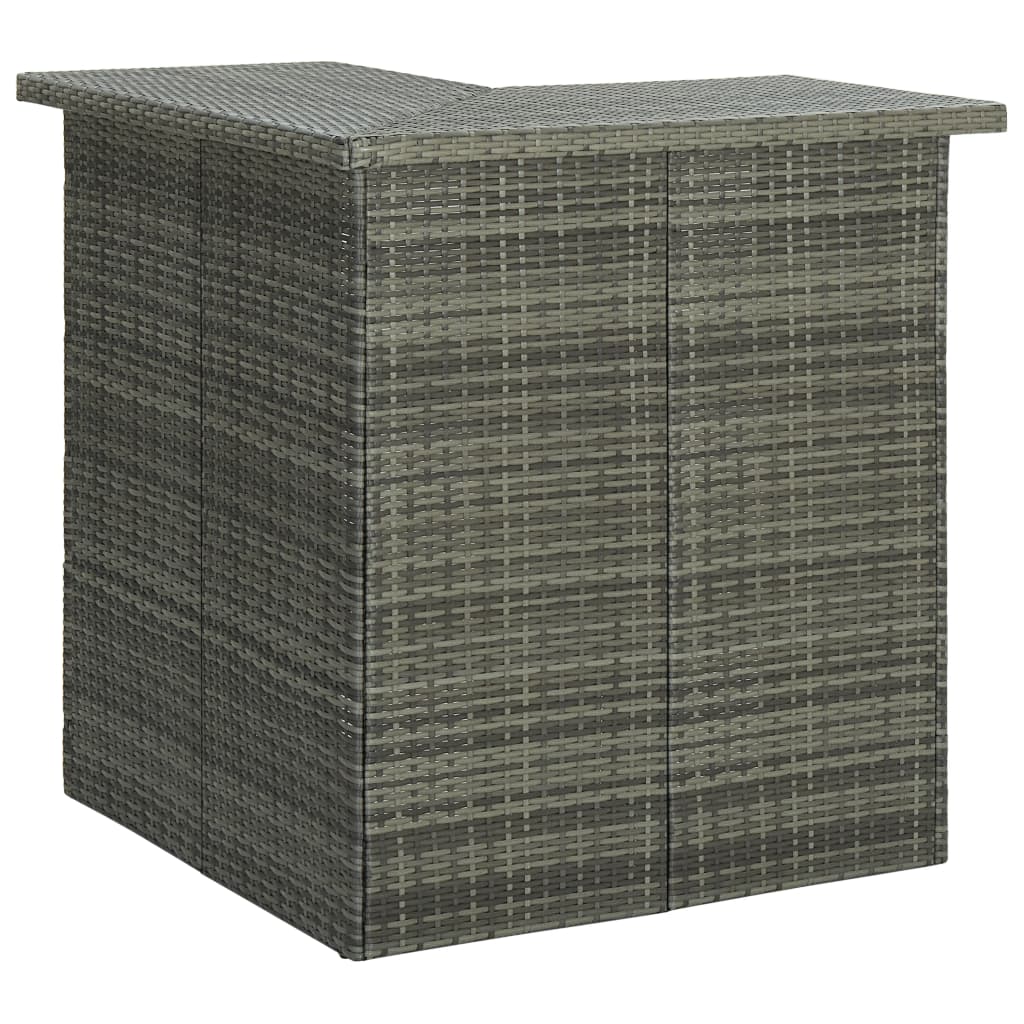-Delige Tuinbarset Met Kussens Poly Rattan 8 Grijs