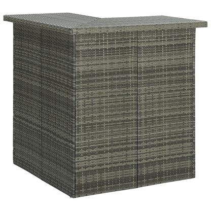 -Delige Tuinbarset Met Kussens Poly Rattan 8 Grijs