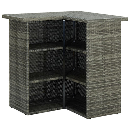 -Delige Tuinbarset Met Kussens Poly Rattan 8 Grijs
