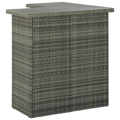 -Delige Tuinbarset Met Kussens Poly Rattan 8 Grijs