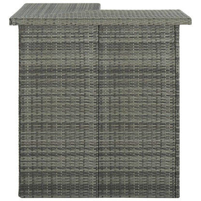 -Delige Tuinbarset Met Kussens Poly Rattan 8 Grijs