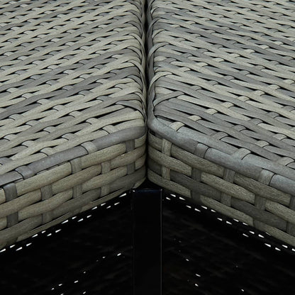 -Delige Tuinbarset Met Kussens Poly Rattan 8 Grijs