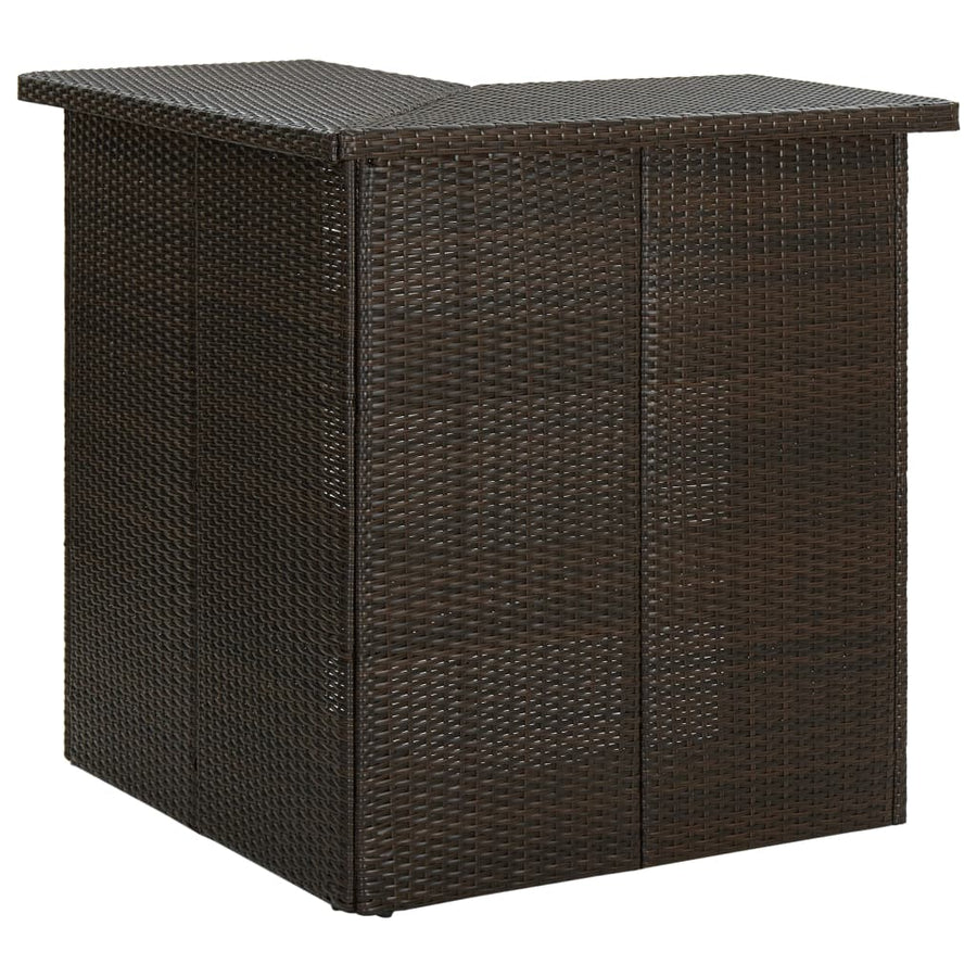-Delige Tuinbarset Met Kussens Poly Rattan 16 Bruin
