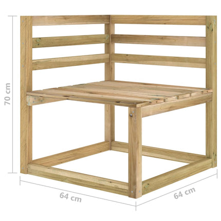 6-Delige Loungeset Met Wijnrode Kussens Wijnrood 1 4x hoek + midden + Tafel