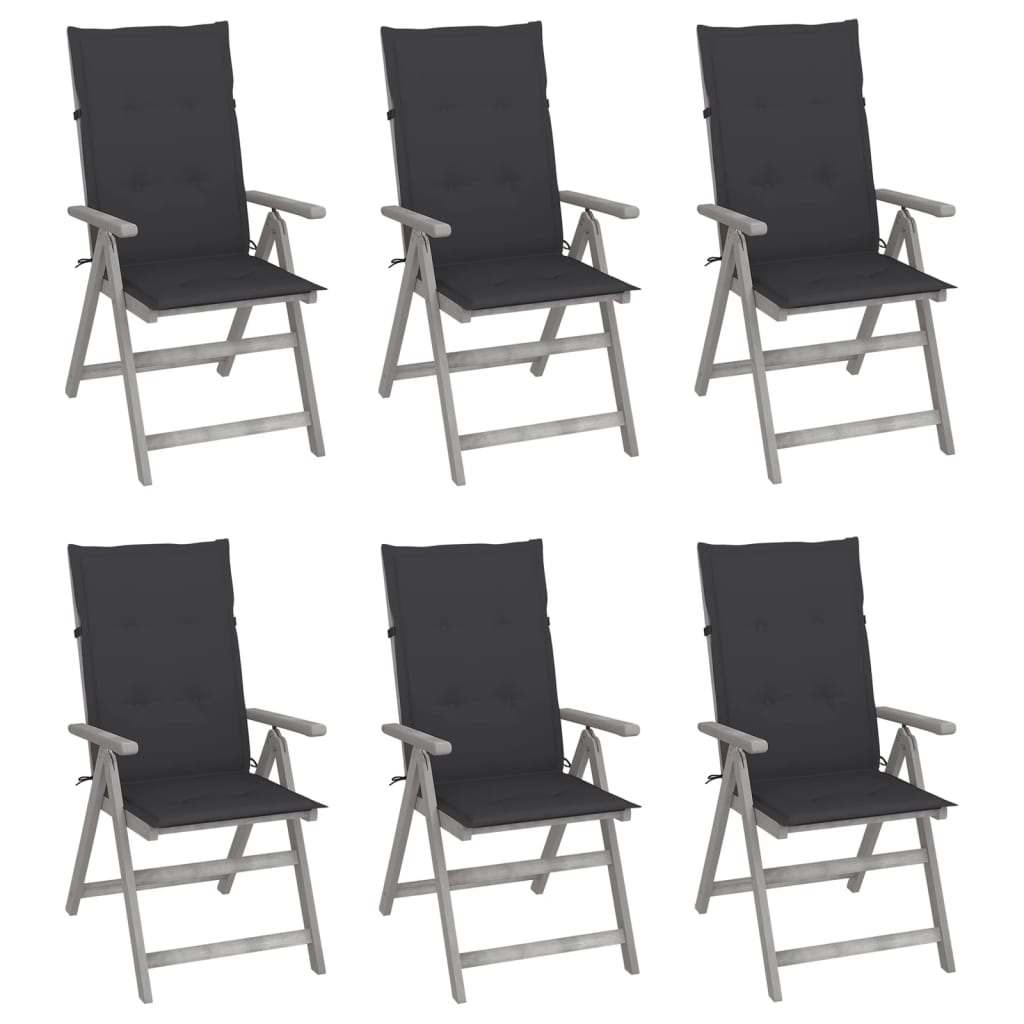Tuinstoelen Verstelbaar Met Kussens Massief Acaciahout 6