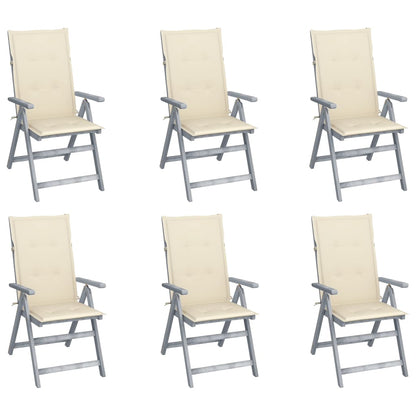 Tuinstoelen Verstelbaar Met Kussens Massief Acaciahout 6