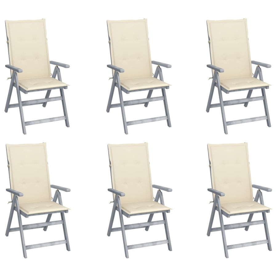 Tuinstoelen Verstelbaar Met Kussens Massief Acaciahout 6