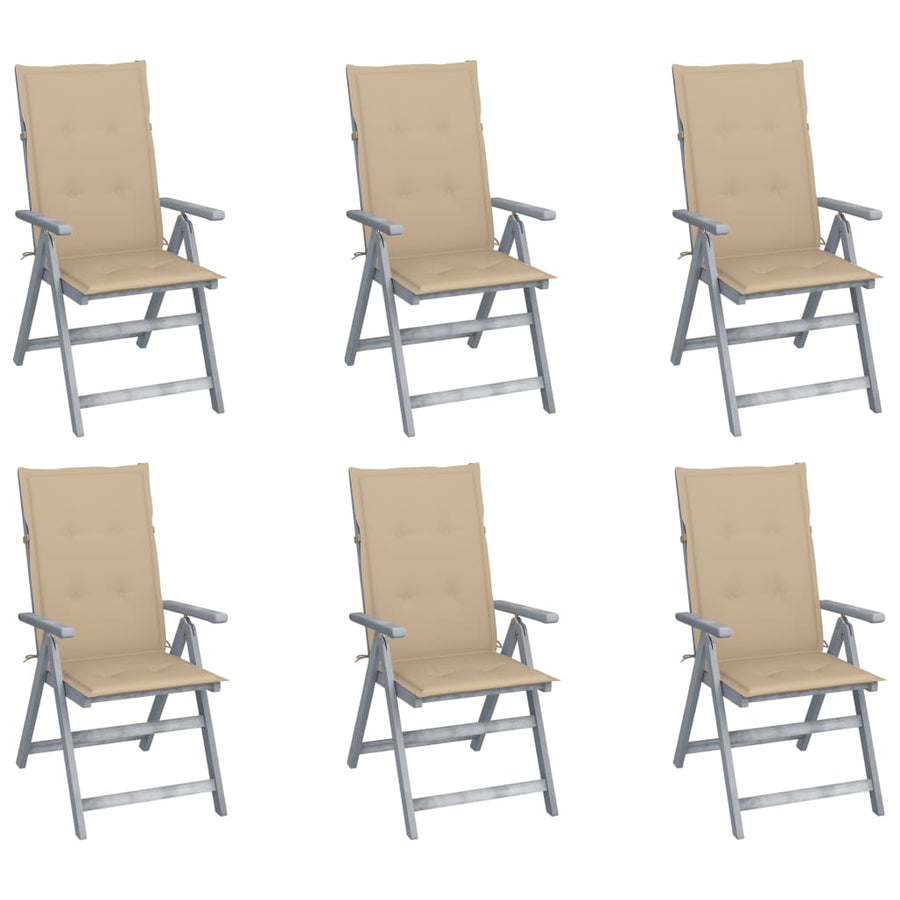 Tuinstoelen Verstelbaar Met Kussens Massief Acaciahout 6