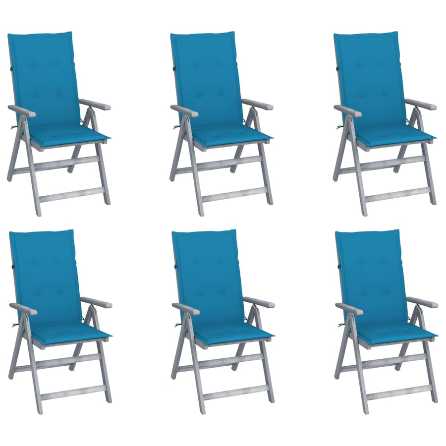 Tuinstoelen Verstelbaar Met Kussens Massief Acaciahout 6