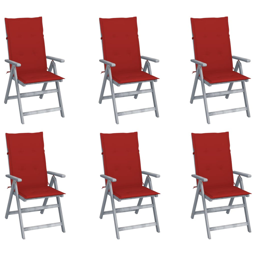 Tuinstoelen Verstelbaar Met Kussens Massief Acaciahout 6
