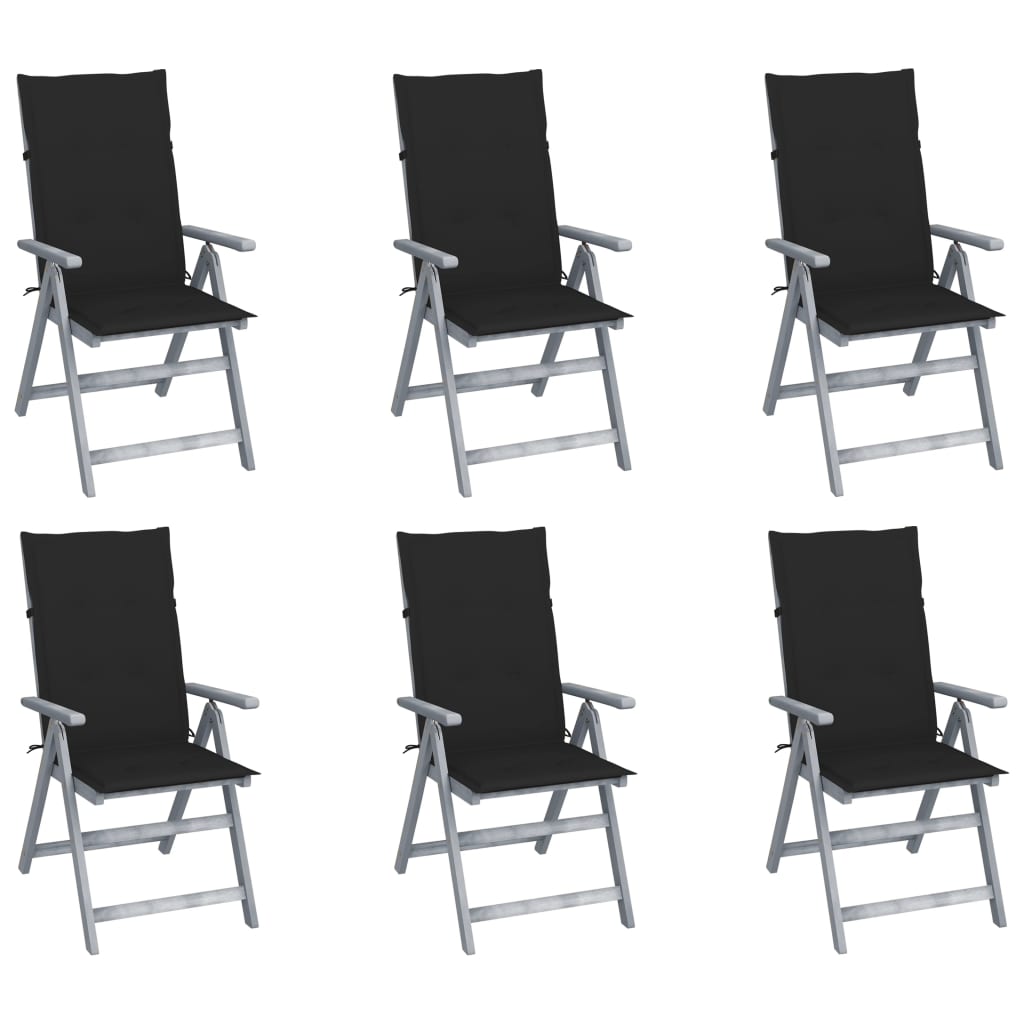 Tuinstoelen Verstelbaar Met Kussens Massief Acaciahout 6