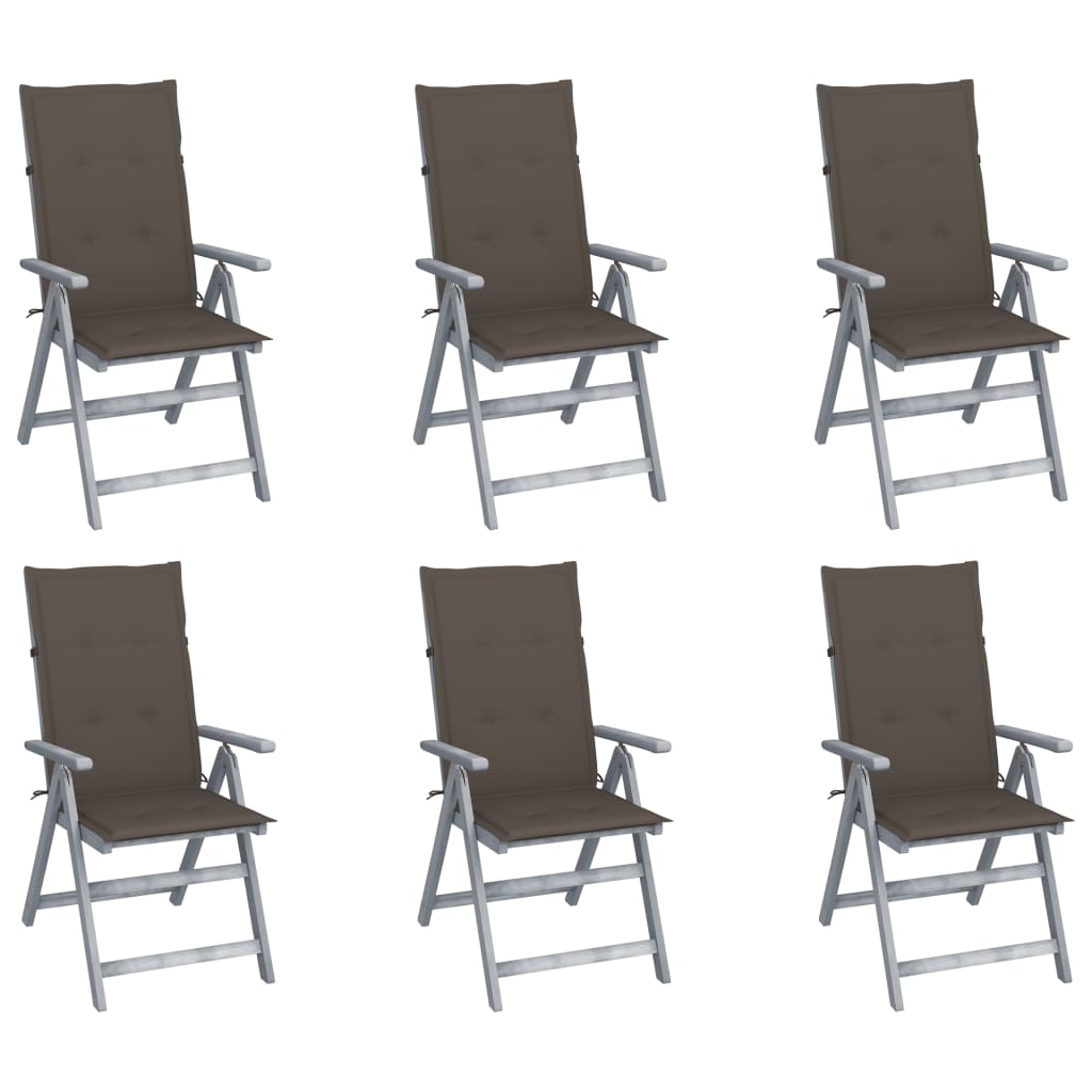 Tuinstoelen Verstelbaar Met Kussens Massief Acaciahout 6