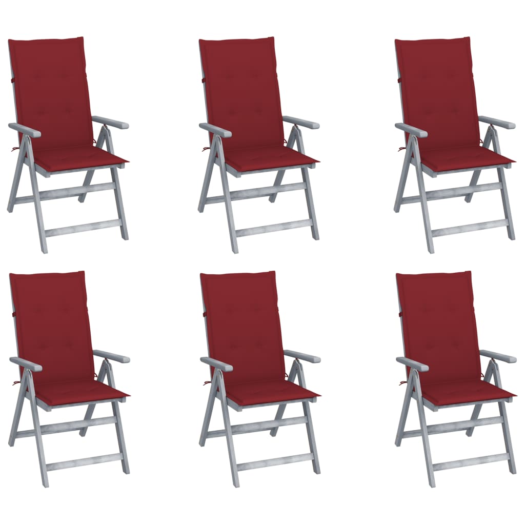 Tuinstoelen Verstelbaar Met Kussens Massief Acaciahout 6