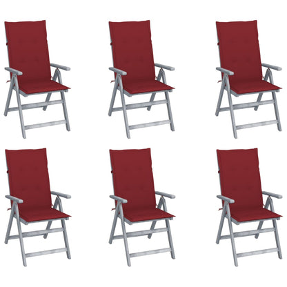 Tuinstoelen Verstelbaar Met Kussens Massief Acaciahout 6