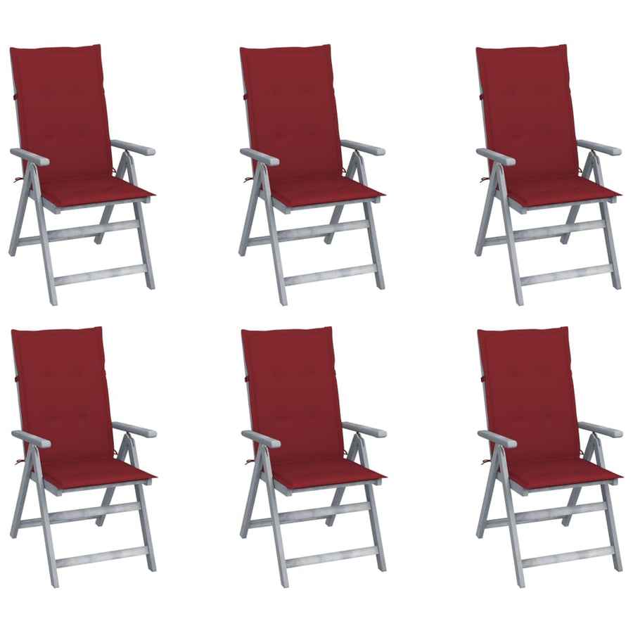 Tuinstoelen Verstelbaar Met Kussens Massief Acaciahout 6