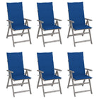 Adjustable Garden Chairs with Cushions Solid Acacia Wood 6