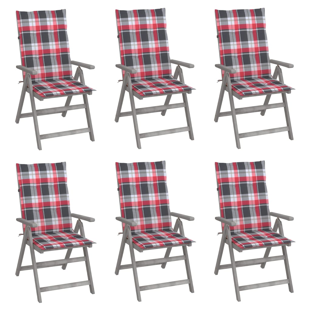 Tuinstoelen Verstelbaar Met Kussens Massief Acaciahout 6