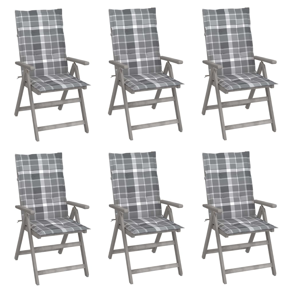 Tuinstoelen Verstelbaar Met Kussens Massief Acaciahout 6