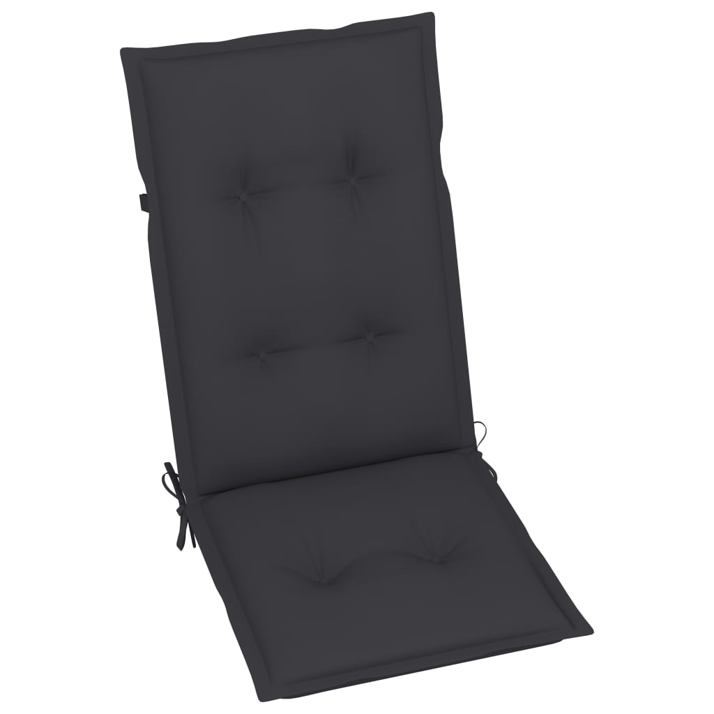 Tuinstoelen 6 st verstelbaar met kussens massief acaciahout