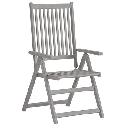 Tuinstoelen Verstelbaar Met Kussens Massief Acaciahout 4 Crème