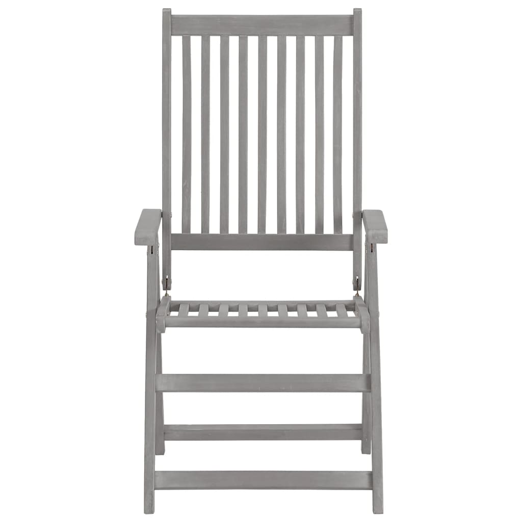 Tuinstoelen Verstelbaar Met Kussens Massief Acaciahout 4 Crème