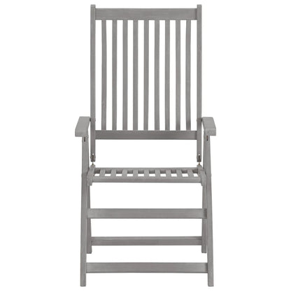 Tuinstoelen Verstelbaar Met Kussens Massief Acaciahout 4 Crème