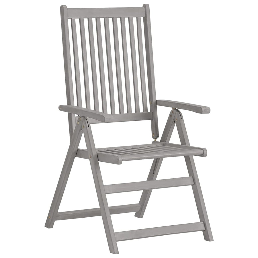Tuinstoelen Verstelbaar Met Kussens Massief Acaciahout 4 Beige