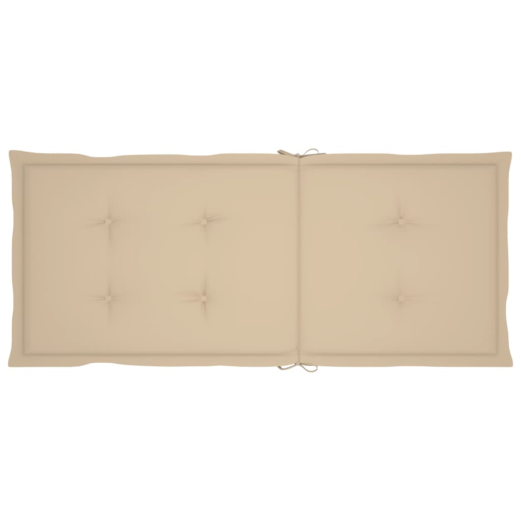 Tuinstoelen Verstelbaar Met Kussens Massief Acaciahout 4 Beige