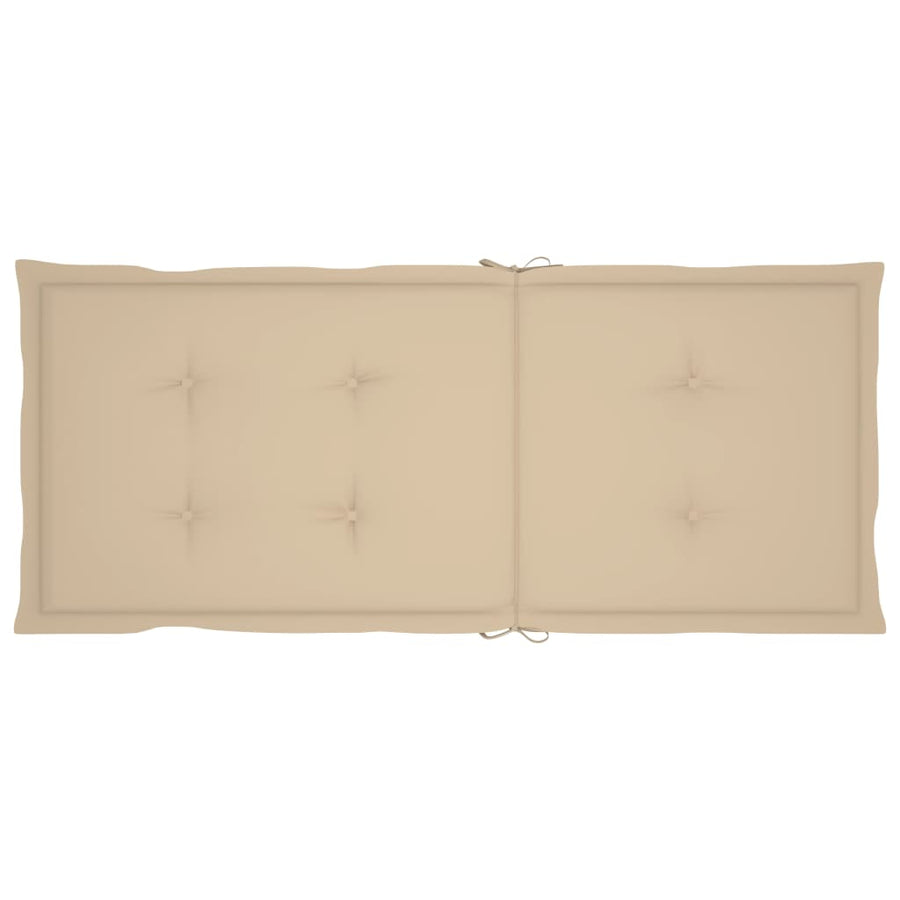 Tuinstoelen Verstelbaar Met Kussens Massief Acaciahout 4 Beige
