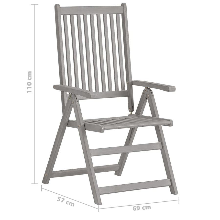 Tuinstoelen 4 St Verstelbaar Met Kussens Massief Acaciahout 1 Groen