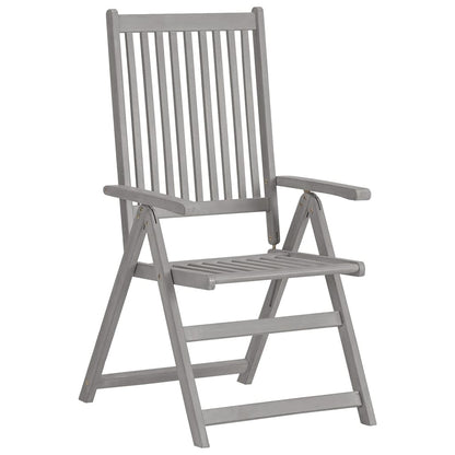 Tuinstoelen Verstelbaar Met Kussens Massief Acaciahout 4 Rood ruitpatroon