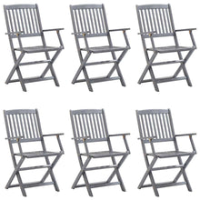 Tuinstoelen Inklapbaar Met Kussens Massief Acaciahout 6 Taupe