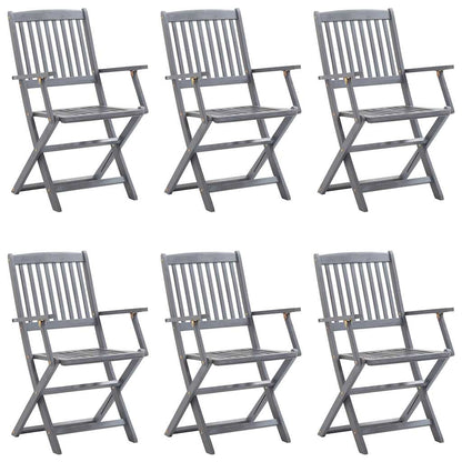 Tuinstoelen Inklapbaar Met Kussens Massief Acaciahout 6 Taupe