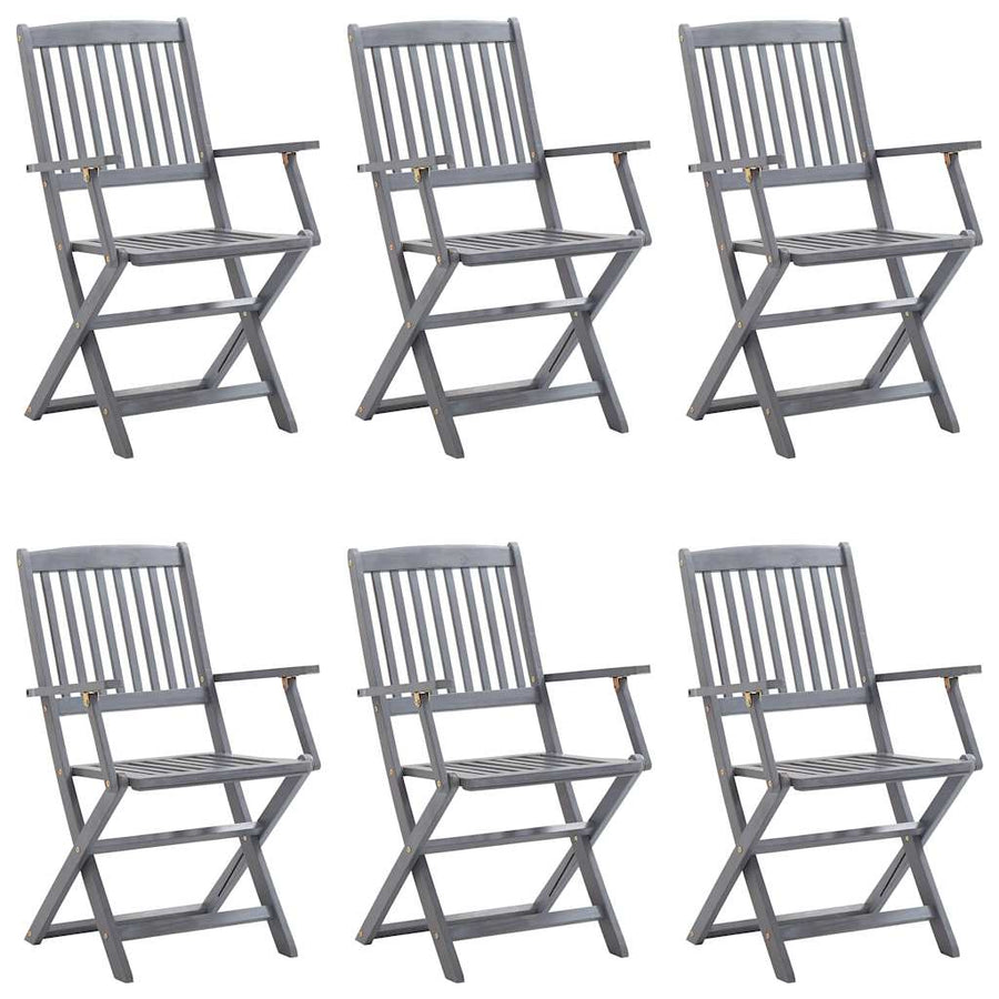 Tuinstoelen Inklapbaar Met Kussens Massief Acaciahout 6 Taupe