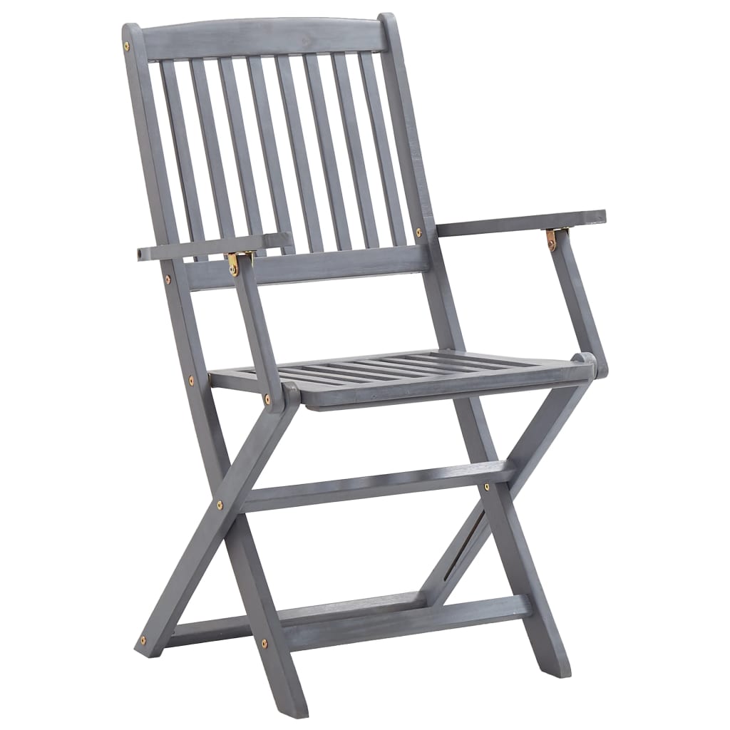 Tuinstoelen Inklapbaar Met Kussens Massief Acaciahout 6 Crème
