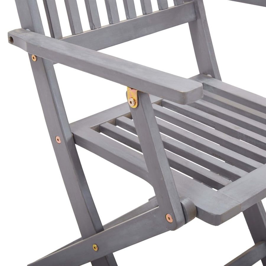 Tuinstoelen 6 St Inklapbaar Met Kussens Massief Acaciahout Groen