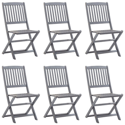Tuinstoelen Inklapbaar Met Kussens Massief Acaciahout 6 Blauw