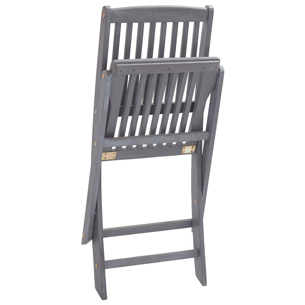 Tuinstoelen Inklapbaar Met Kussens Massief Acaciahout 6 Blauw