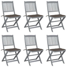 Tuinstoelen Inklapbaar Met Kussens Massief Acaciahout 6 Taupe