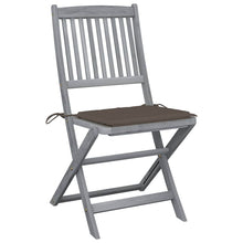 Tuinstoelen Inklapbaar Met Kussens Massief Acaciahout 6 Taupe