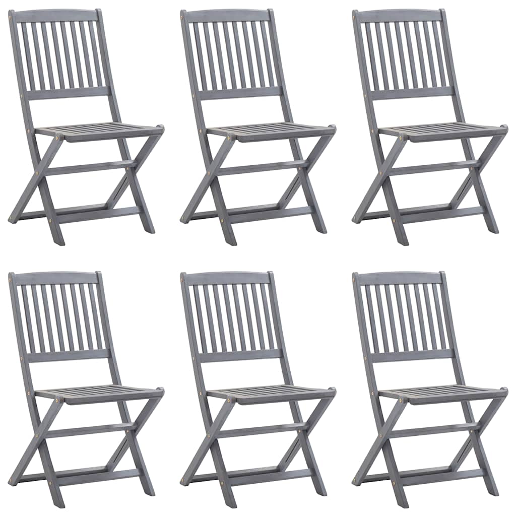 Tuinstoelen Inklapbaar Met Kussens Massief Acaciahout 6 Taupe