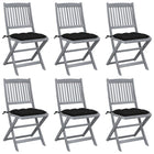 Tuinstoelen 6 stuks inklapbaar massief acaciahout