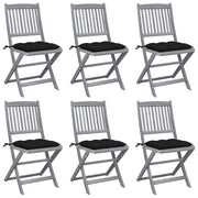 Tuinstoelen 6 stuks inklapbaar massief acaciahout