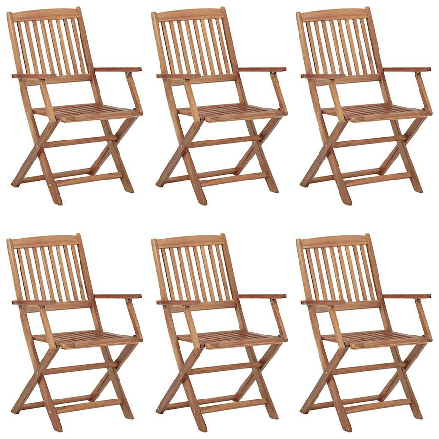 Tuinstoelen Inklapbaar Met Kussens Massief Acaciahout 6 Taupe