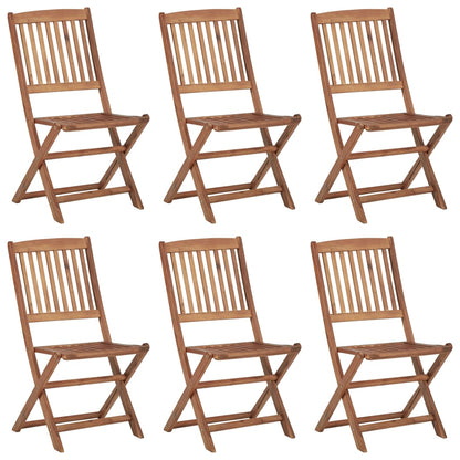 Tuinstoelen Inklapbaar Met Kussens Massief Acaciahout 6 Grijs