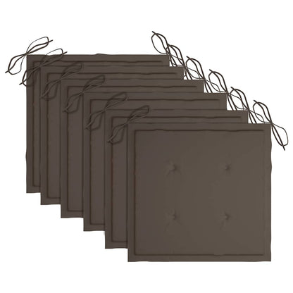 Tuinstoelen Inklapbaar Met Kussens Massief Acaciahout 6 Taupe