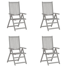 Tuinstoelen Verstelbaar Massief Acaciahout Grijs 4