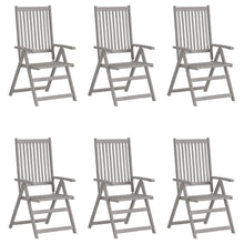 Tuinstoelen Verstelbaar Massief Acaciahout Grijs 6