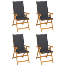 Tuinstoelen Met Kleurige Kussens Massief Teakhout 4 Antraciet