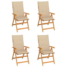 Tuinstoelen Met Kussens Massief Teakhout 4 Beige